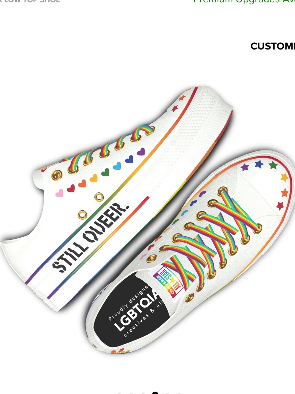 🏳️‍🌈RARE Converse x pride 2026 custom double stack sneakers white 8.5 / 6.5 mens